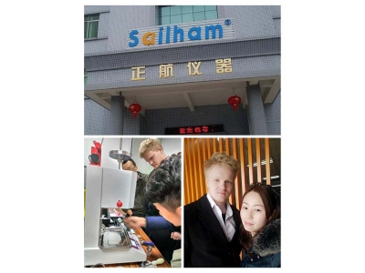 歡迎德國帥哥Erik來廠參觀，實地考察后